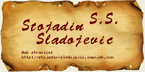 Stojadin Sladojević vizit kartica